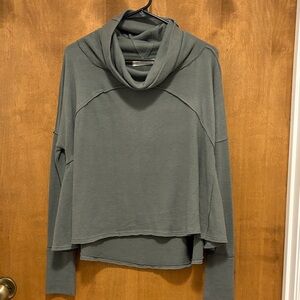 136. We The Free Women's Green Cowl Neck Sweater